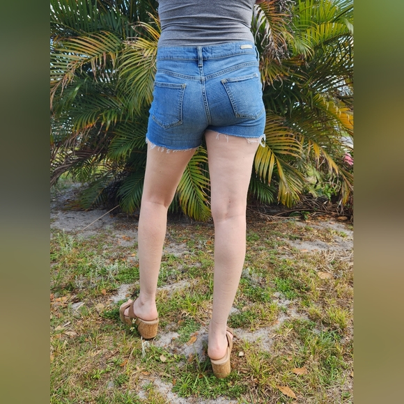 Pilcro and the letterpress, Anthropologie cutoff high rise jean shorts, size 28 - Picture 3 of 11